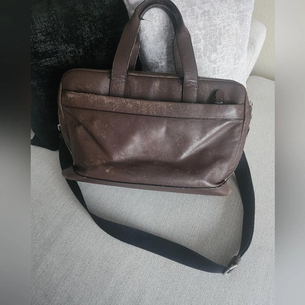 Vintage Coach Dark Brown Leather Men's Briefcase
